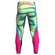 Мотокрос панталони Troy Lee Designs SE Ultra с неонов градиент в зелено, розово и черно, показани от предна, задна и странична страна