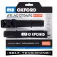 Черни Oxford Atlas каишки с B-Clip катарама в оригинална опаковка, показващи самозатягащия се механизъм и инструкции за употреба