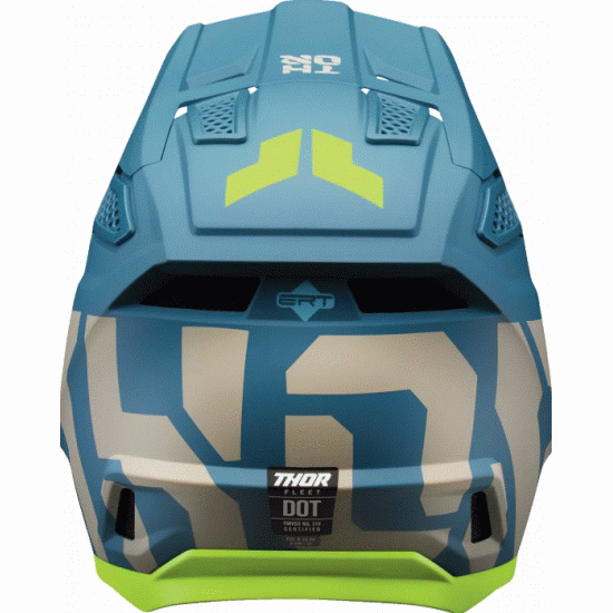 Мотокрос каска THOR FLEET FORGE BLUE с EPS защита и вентилация