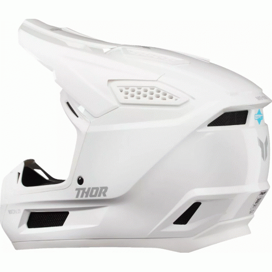 Мотокрос каска THOR FLEET WHITEOUT GLOSS с ERT защита и гланцово бяло покритие