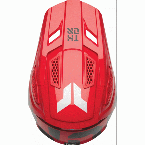 Мотокрос каска THOR FLEET FORGE RED с ERT технология и вентилация