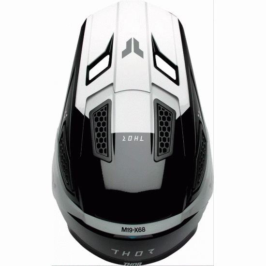 Мотокрос каска THOR FLEET STORM BLACK/WHITE с ERT технология и вентилация