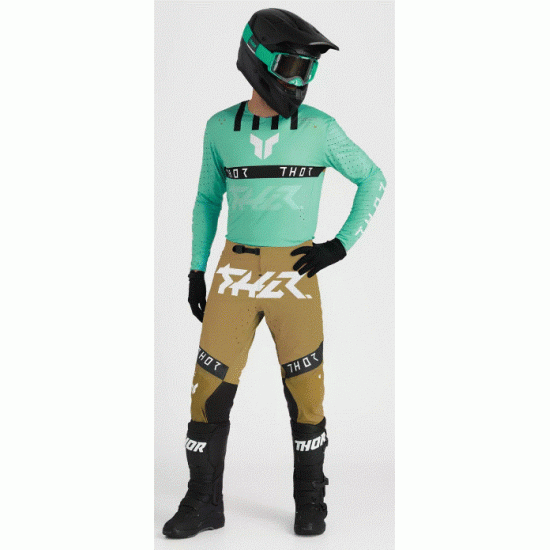Мотокрос брич THOR SPORTMODE FLITE MINT/COPPER – максимална мобилност и защита