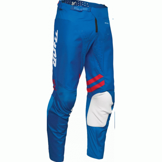 Мотокрос брич THOR LAUNCHMODE PATRIOT RED/WHITE/BLUE – професионален избор за състезания
