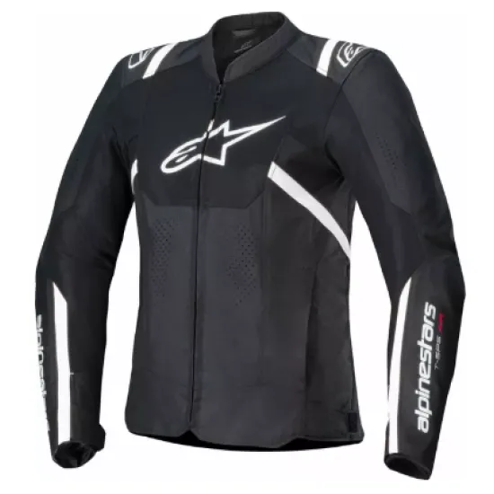 ALPINESTARS STELLA T-SPS AIR V2 BK/WHT – дамско мото яке с мрежести панели и черно-бял дизайн