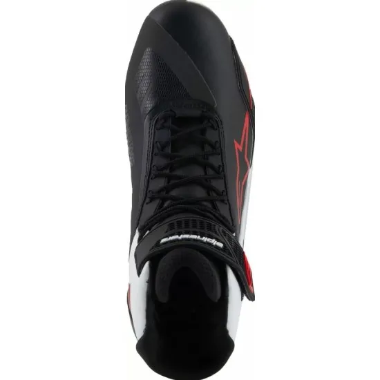 Мото боти ALPINESTARS FASTER-4 в черно, бяло и червено – висок клас мото екипировка