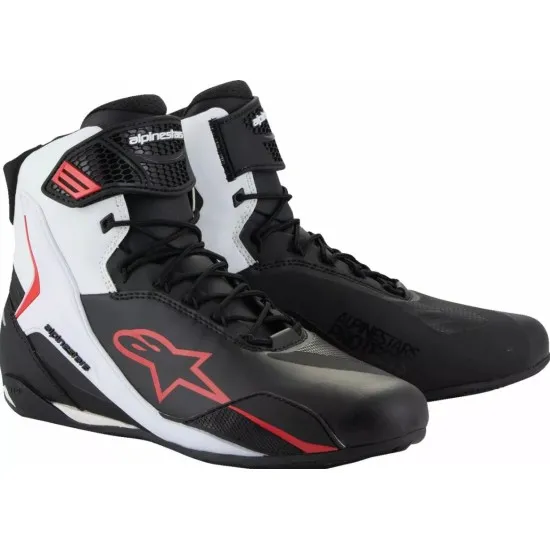 ALPINESTARS FASTER-4 BLK/WHT/RD – мото боти в черно, бяло и червено