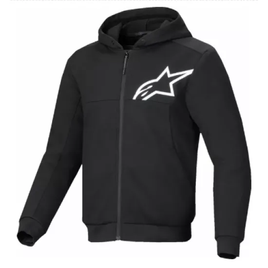 Alpinestars Chrome V2 – черно-бял мото суитшърт с протектори