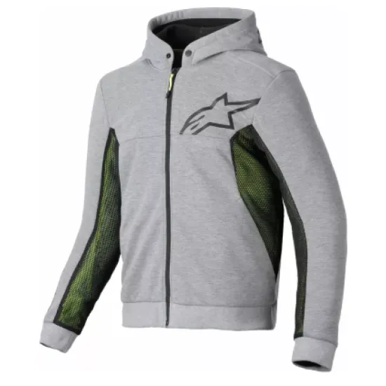 Alpinestars Chrome Air – сив мото суитшърт с протектори и качулка