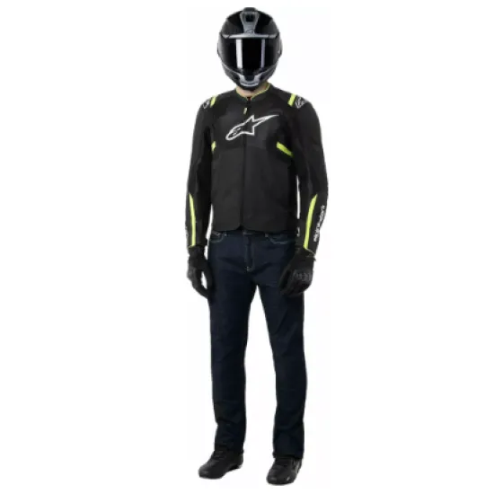 Текстилно мото яке ALPINESTARS T-SPS AIR V2 черно/жълто – мрежеста вентилация и защита