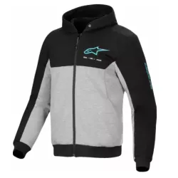 Мото суичър ALPINESTARS CHROME V2 SPORT BK/GY/TQ