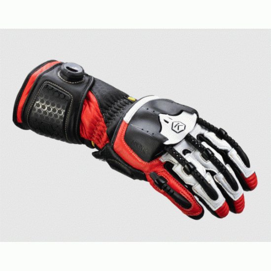Мото ръкавици KNOX Handroid MK5 Red – кожени, спортни, с BOA система и SPS защита