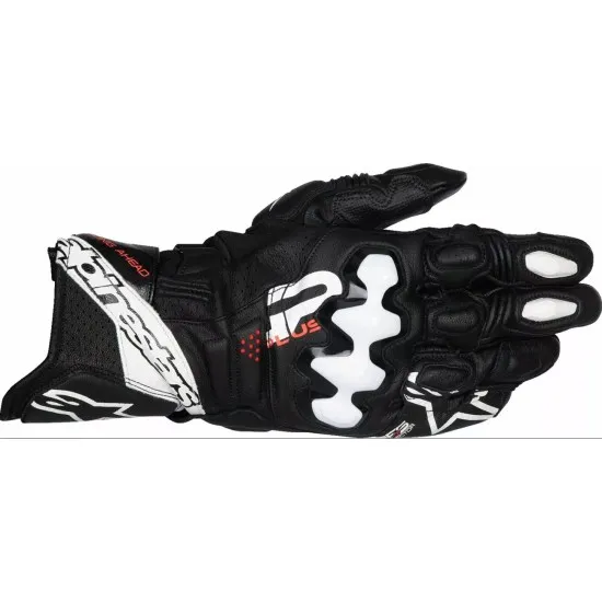 Кожени ръкавици ALPINESTARS GP+ R V3 черно/бели – спортна защита и комфорт