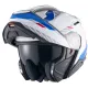 Каска NEXX X.LIFETOUR FLIP UP GLOBE WHITE BLUE – слънчеви очила и звукоизолация за комфорт при каране