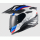 Адвенчър каска NEXX Y.TRAVL QUEST WHITE/BLUE/RED – каска за приключения с UV защита