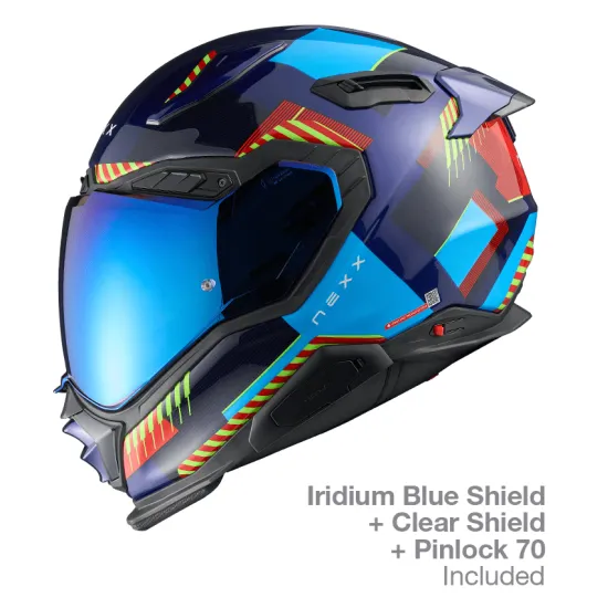 Каска NEXX X.WST3 FLUENCE BLUE RED – ултралека и устойчива на удари