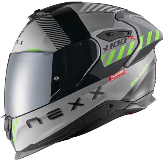Каска NEXX Y100R FADE GRAY BLACK – ултралека и безопасна мото каска с слънчеви очила