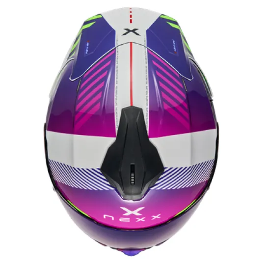 Каска NEXX FADE PURPLE.WHITE – спортна и комфортна мото каска с UV защита