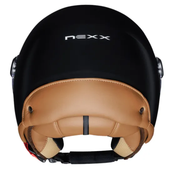 Каска NEXX Y.10 CALI BLACK MATT – черен мат модел със слънчеви очила и микрометрична закопчалка