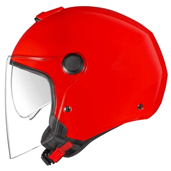 Каска за скутер NEXX Y.10 PLAIN RED – лека каска с вградени очила и дишаща вътрешност