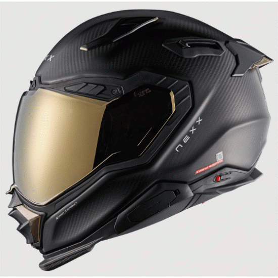 NEXX X.WST3 ZERO PRO CARBON GOLD MATT – карбонова мото каска с визьор и вътрешни очила