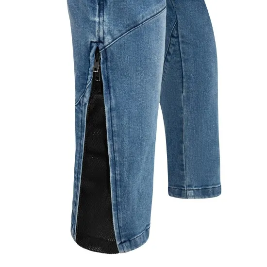 SECA SQUARE II Washed Blue – Сини мото дънки с подсилена защита и CE протектори