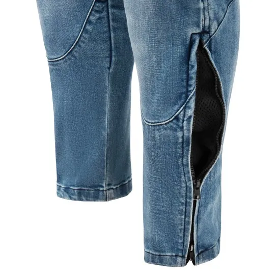 SECA SQUARE II Washed Blue – Сини мото дънки с подсилена защита и CE протектори