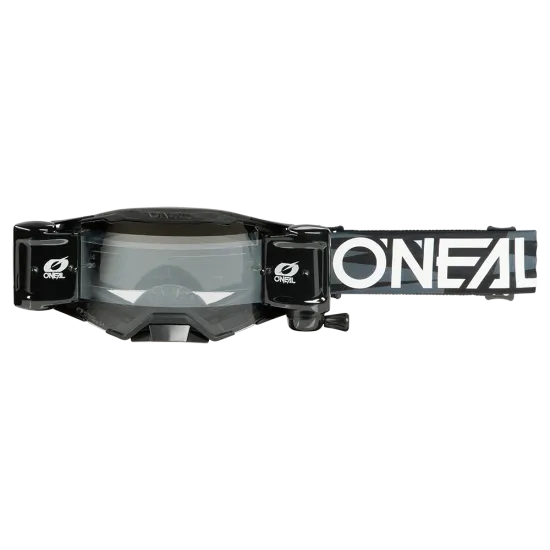 Мотокрос очила O`NEAL B-33 ROLL OFF ICTUS – черно/бяло, с ROLL OFF система и UV защита