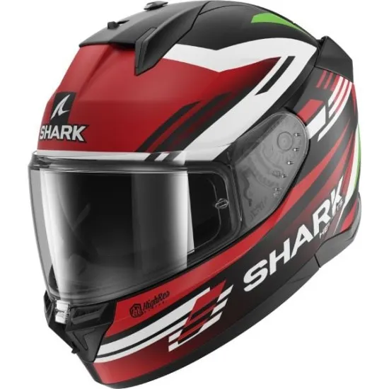 SHARK D-SKWAL 3 FIRSTLAP BK/GR/RD – каска с слънчеви очила, Pinlock и спортна графика