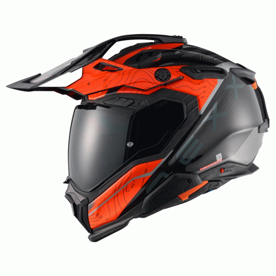 Адвенчър каска NEXX X.WED3 FURKA ORANGE/GREY с IRIDIUM визьор и пълен комплект аксесоари