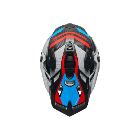 Адвенчър каска NEXX X.WED3 FURKA RED/BLUE с IRIDIUM визьор и Pinlock