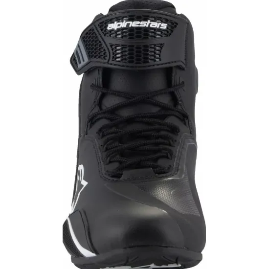 Мото боти ALPINESTARS FASTER-4 BLK/WHT с микрофибърна конструкция и TPR защита
