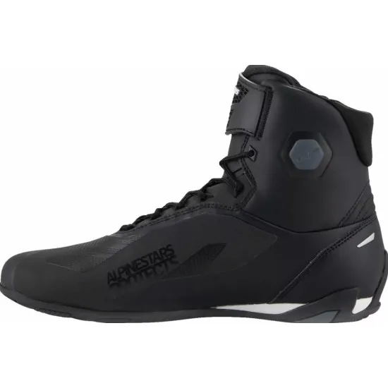 Мото боти ALPINESTARS FASTER-4 BLK/WHT с микрофибърна конструкция и TPR защита