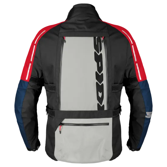 Мъжко текстилно мото яке SPIDI 4 SEASON V3 BLUE/ICE/RED с H2out мембрана и ниво 2 протектори