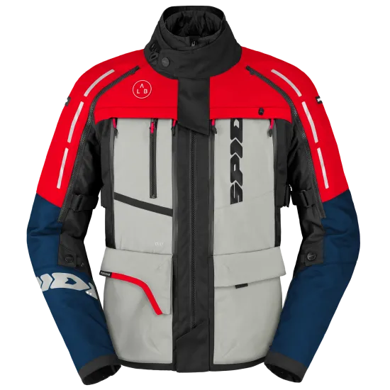 Мъжко текстилно мото яке SPIDI 4 SEASON V3 BLUE/ICE/RED с H2out мембрана и ниво 2 протектори