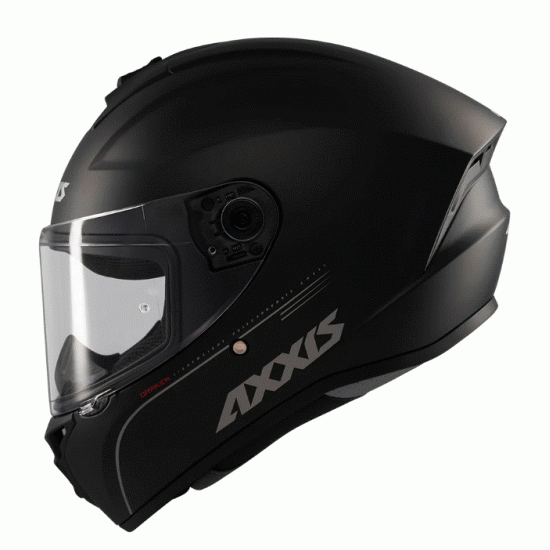 AXXIS Draken S Solid A11 Matt Black – пълнофейс мото каска с вентилация и матиран завършек