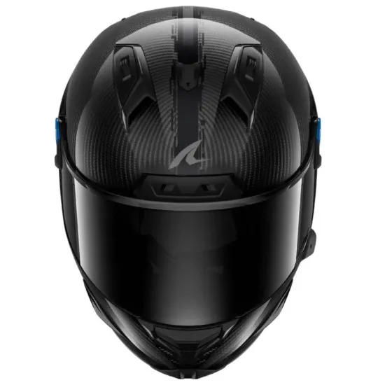 SHARK AERON GP FIM RACING BLACK CARBON – карбонова състезателна каска с Pinlock и спойлер