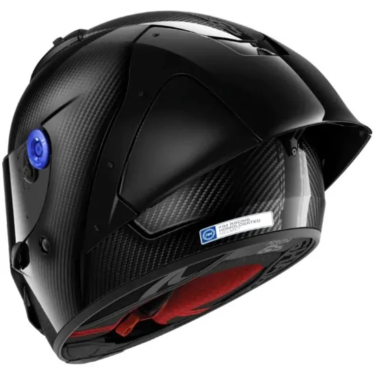 SHARK AERON GP FIM RACING BLACK CARBON – карбонова състезателна каска с Pinlock и спойлер