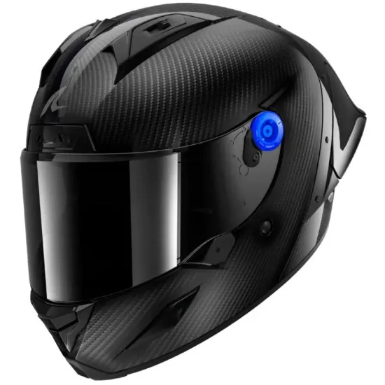 SHARK AERON GP FIM RACING BLACK CARBON – карбонова състезателна каска с Pinlock и спойлер