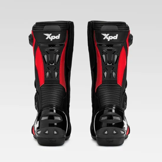 XPD XP6-S BLACK/RED – състезателни мото ботуши с твърди протектори и слайдер