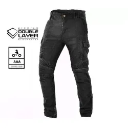 Мото дънки TRILOBITE ACID SCRAMBLER 2.0 BLACK DOUBLELAYER AAA
