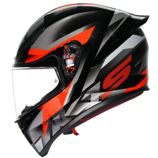 Мото каска AGV K1 S Fastlap Black/Grey/Red – пълнолицева каска Hydra Motto