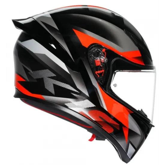 Мото каска AGV K1 S Fastlap Black/Grey/Red – пълнолицева каска Hydra Motto