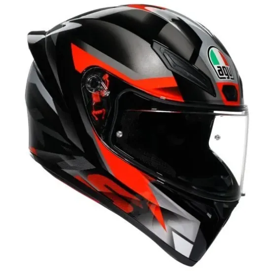 Мото каска AGV K1 S Fastlap Black/Grey/Red – пълнолицева каска Hydra Motto