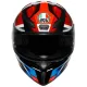 Мото каска AGV K1 S FASTLAP – спортен черно-сив дизайн с червени акценти
