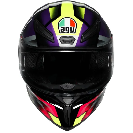 AGV K1 S E2206 FASTLAP BLACK/PURPLE/PINK – мото каска с Pinlock и слънчев визьор