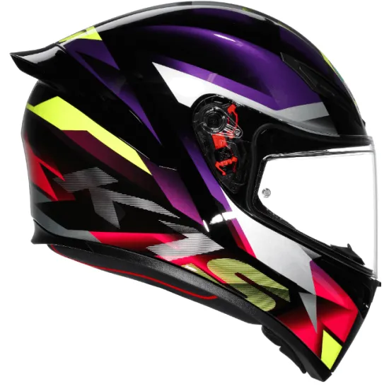 AGV K1 S E2206 FASTLAP BLACK/PURPLE/PINK – мото каска с Pinlock и слънчев визьор