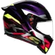 AGV K1 S E2206 FASTLAP BLACK/PURPLE/PINK – мото каска с Pinlock и слънчев визьор