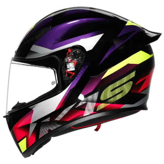 AGV K1 S E2206 FASTLAP BLACK/PURPLE/PINK – мото каска с Pinlock и слънчев визьор