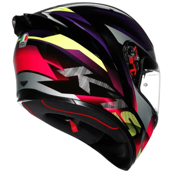 AGV K1 S E2206 FASTLAP BLACK/PURPLE/PINK – мото каска с Pinlock и слънчев визьор